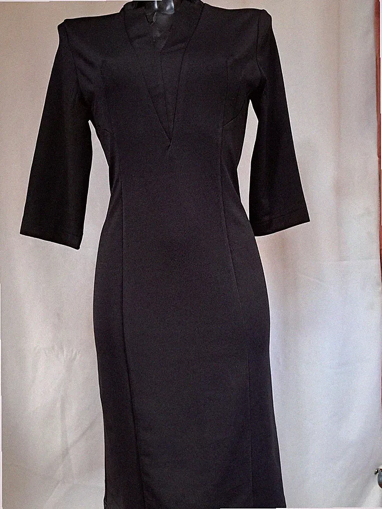 Businesskleid 38 tailliert auf Figur, Viscose mit Elastan, Waschmaschine