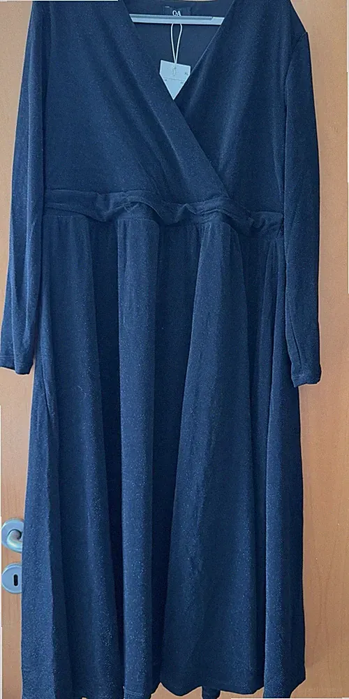 C&A Glitzer Kleid Schwarz A-Linie Gr. XL