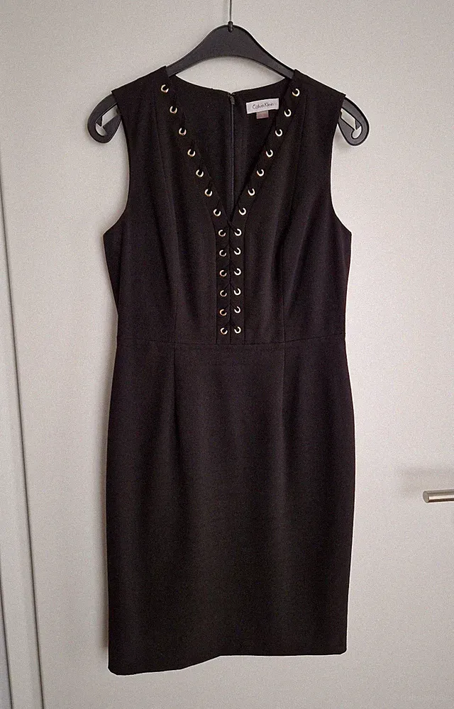 Calvin Klein Etuikleid Abendkleid Cocktail schwarz 38/40