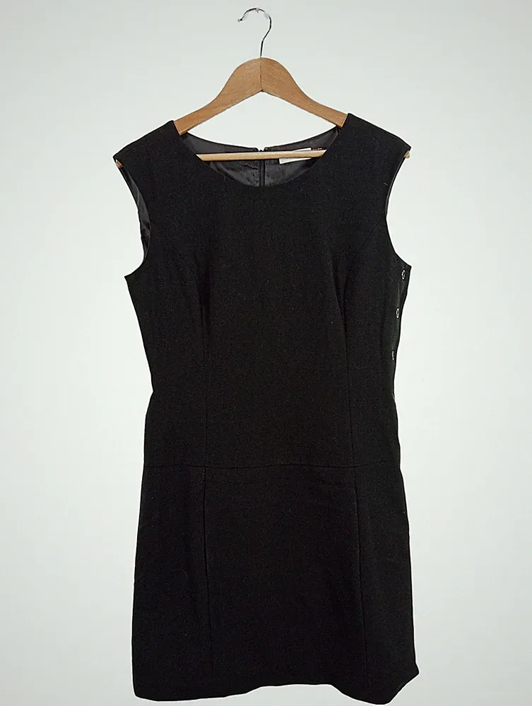 CALVIN KLEIN Etuikleid Damen Kleid Gr. DE 38 schwarz Party-Look