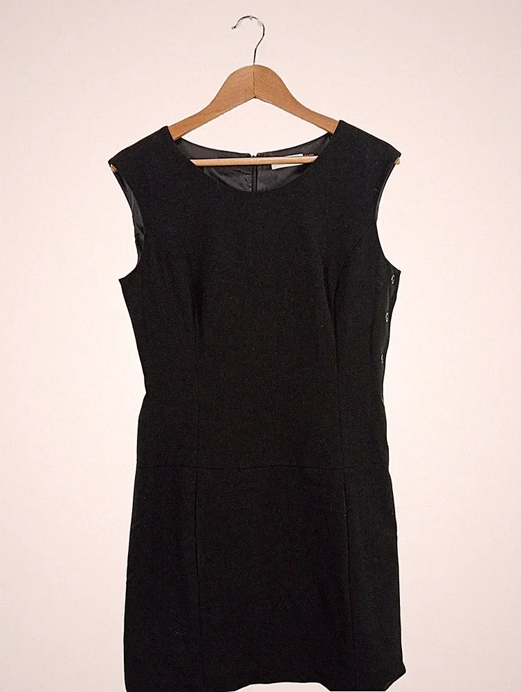 CALVIN KLEIN Etuikleid Damen Kleid Gr. DE 38 schwarz Party-Look