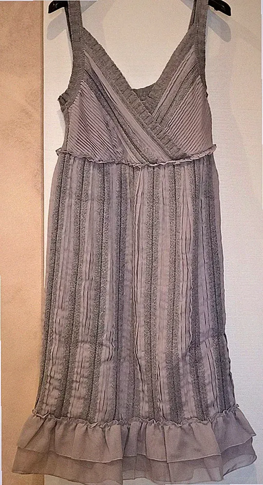 CALVIN KLEIN KLEID/KLEID IMPERIUM STYLE ÄRMELLOS GESTRICKT GRAU GR 44