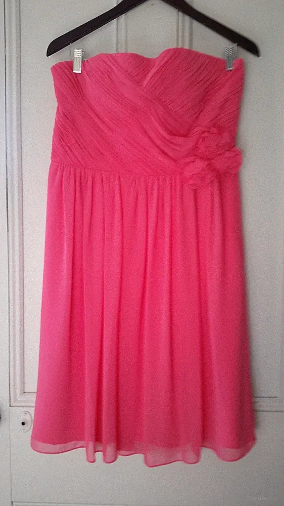 Calvin Klein Women's Dress size 12 Bright Pink Strapless New Without Tag