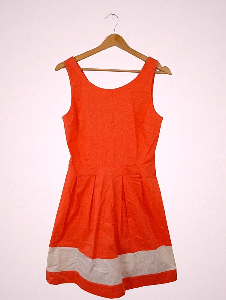 CAMAIEU A-Linien Kleid Damen Kleid Gr. DE 36 rot Casual-Look