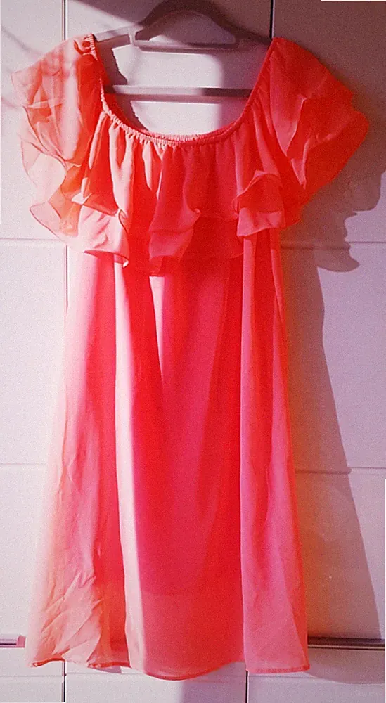 Carmenkleid neonorange Gr. 38 Top!