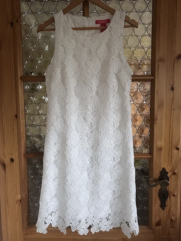 Catherine Kleid Spitze cremefarben, Gr. 10, Kaum getragen
