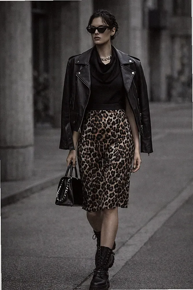 Charter Club Etuikleid Leo Animal Print schwarz knielang 38 40 elegant