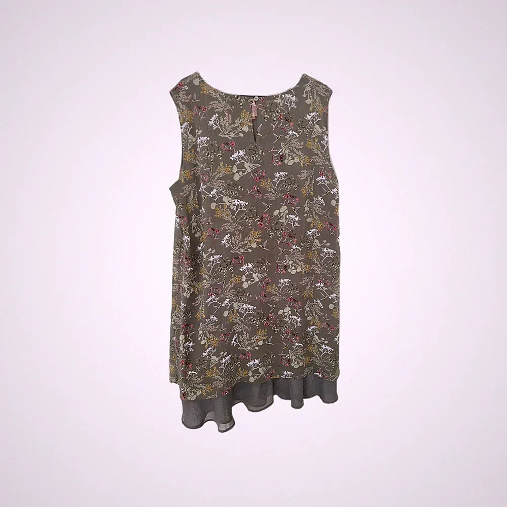 Chiffonkleid Olivgrün, gr. Gr. 48 Sommerkleid