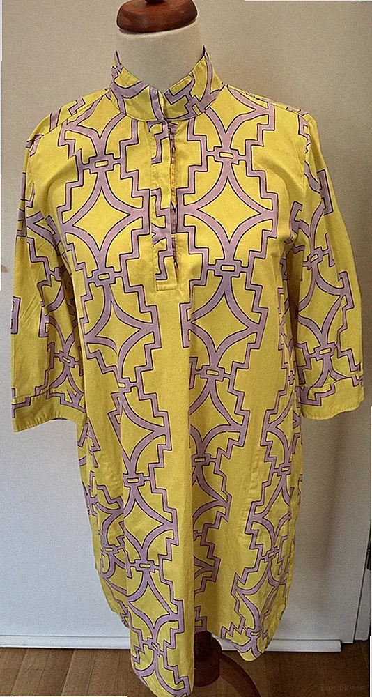 CHRISTIAN BERG Sommerkleid Größe 44 Gelb/Flieder Top Zustand