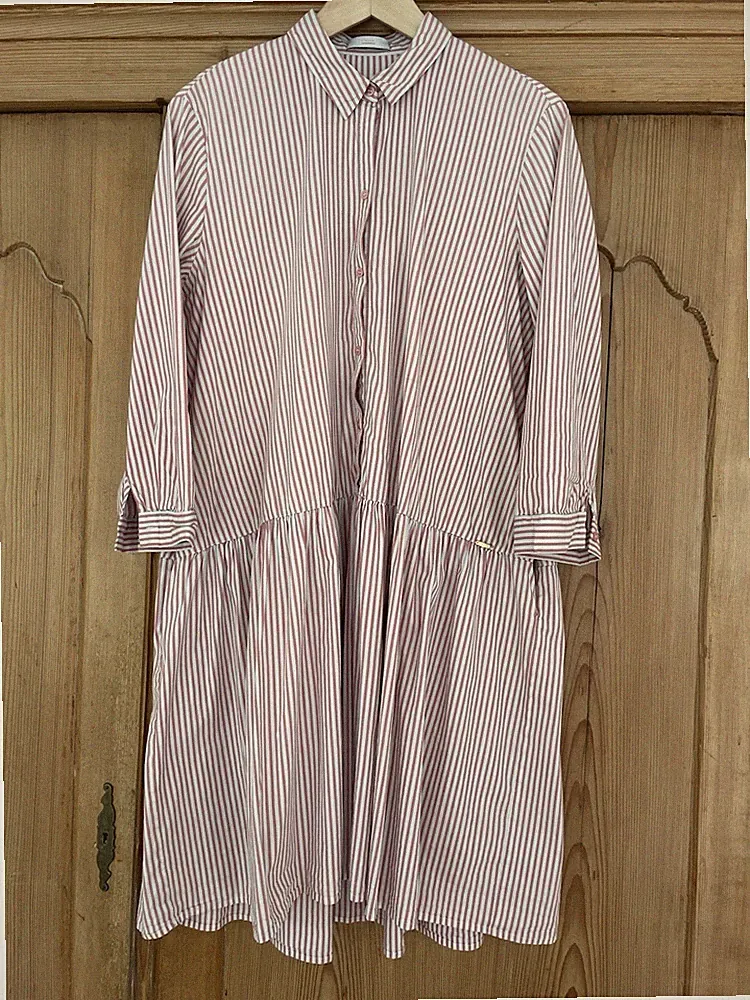 Cinque Hemdblusenkleid, Gr. 40, rot-weiss, A-Form