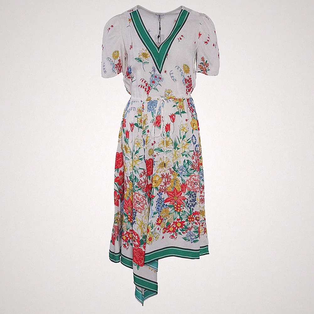 Claudie Pierlot Damen Mehrfarbig Blumen Midikleid Gr 38 FR 10UK 6US 75R1E19