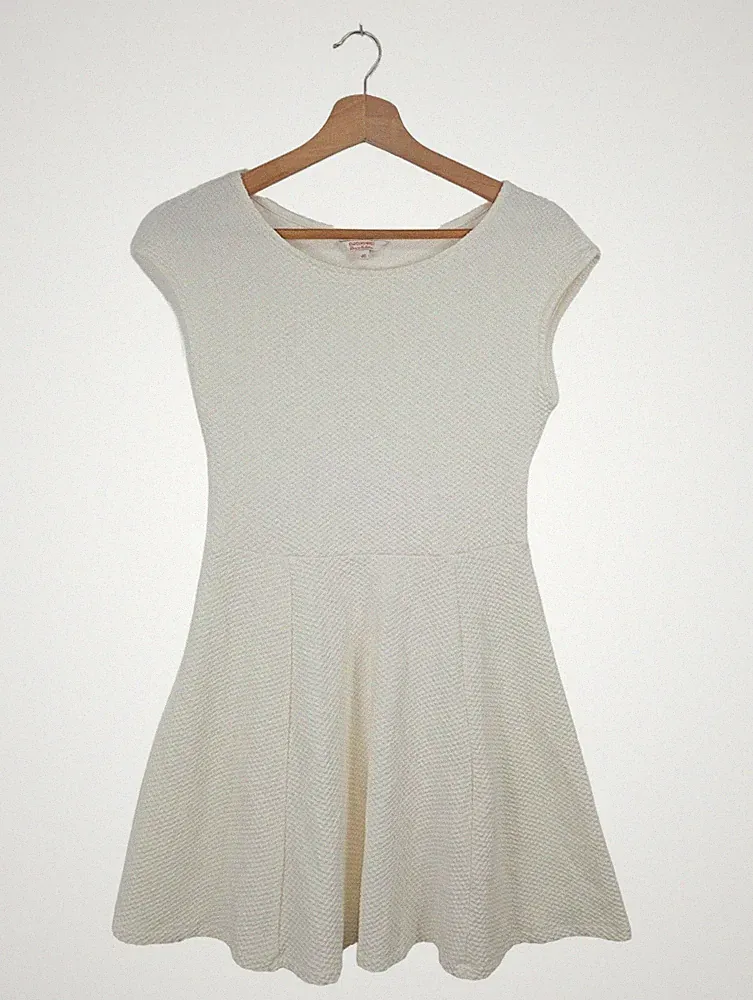 CLOCKHOUSE A-Linien Kleid Damen Kleid Gr. DE 40 weiß Casual-Look