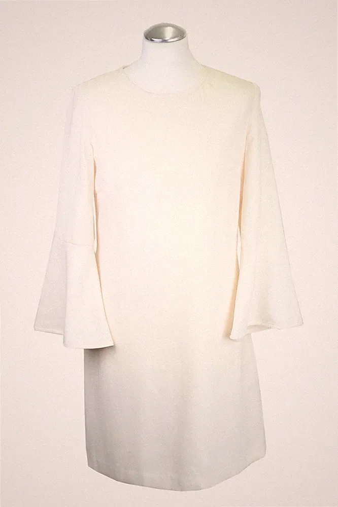 Club Monaco Damen Kleid Gr. 36 Creme A-Linie Kleid Elegant Alltag Dress