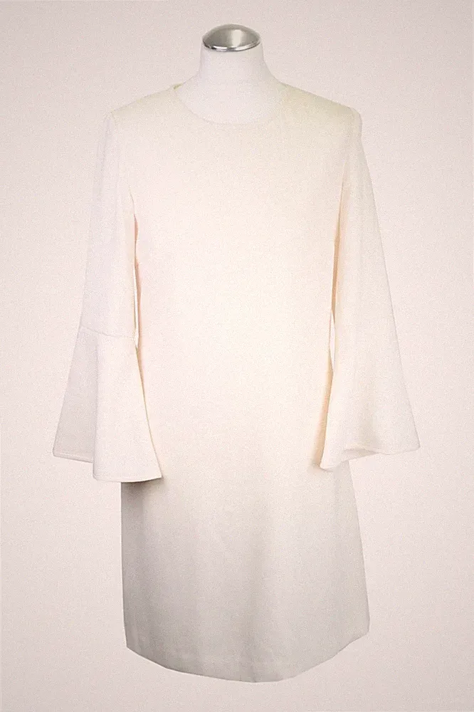 Club Monaco Damen Kleid Gr. 36 Creme A-Linie Kleid Elegant Alltag Dress