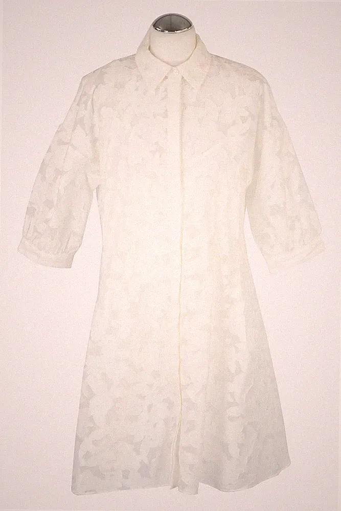 Club Monaco Damen Kleid Gr. 40 (10) Weiß Kleid A-Linie Dress