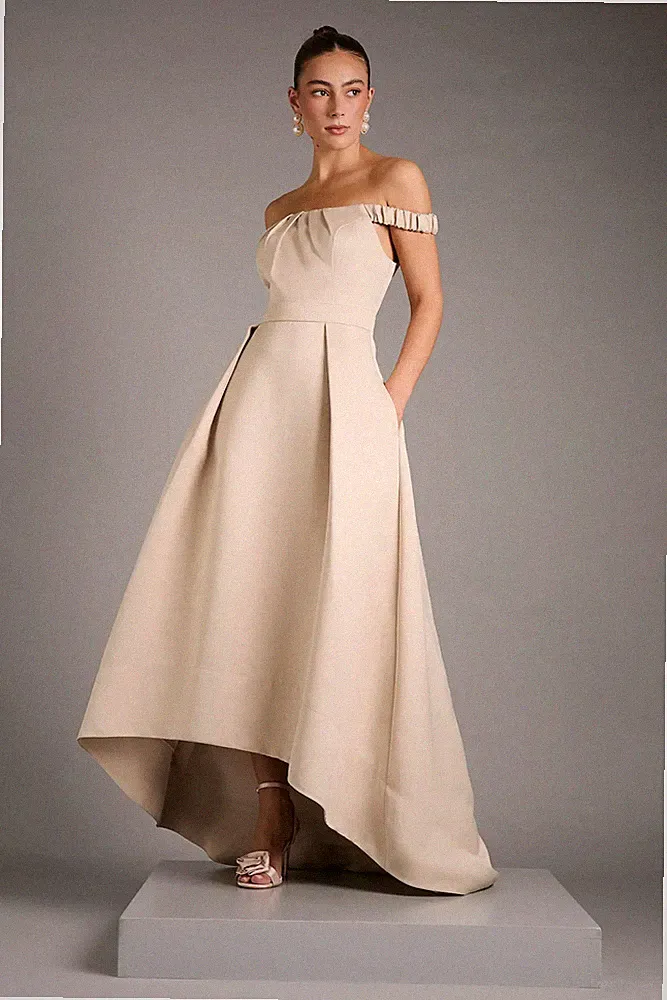 Coast Champagne A-Linien Kleid Damen Schwarz Bindekleider