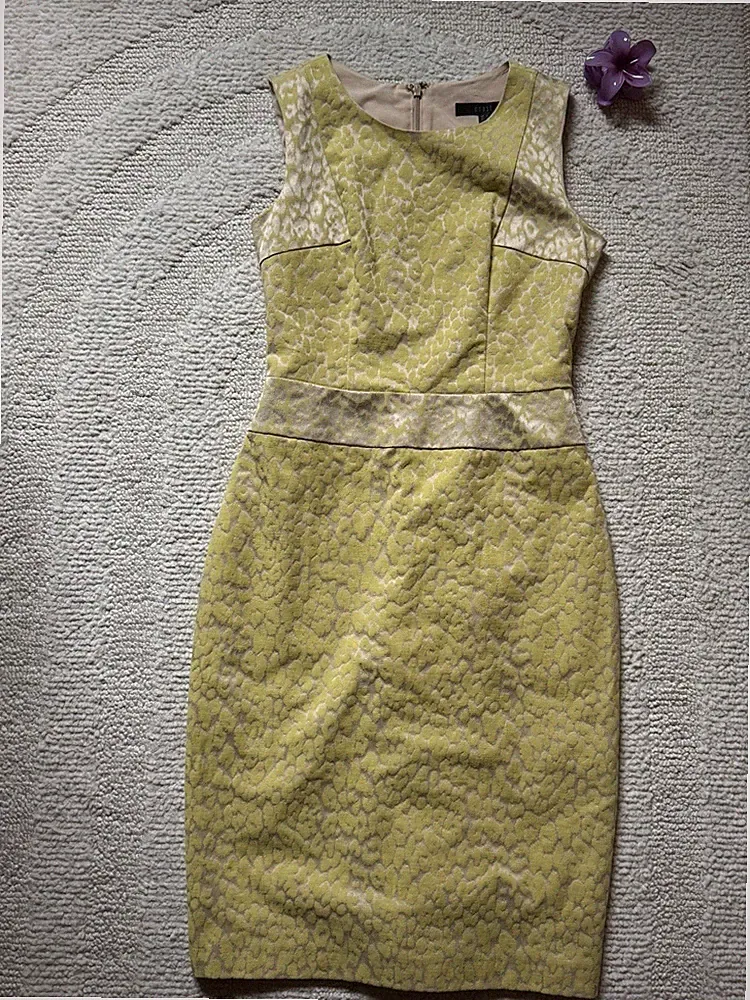 Coast Damen Kleid in 34 XS gelb grün neu mit Etikett Party Cocktail Abendkleid