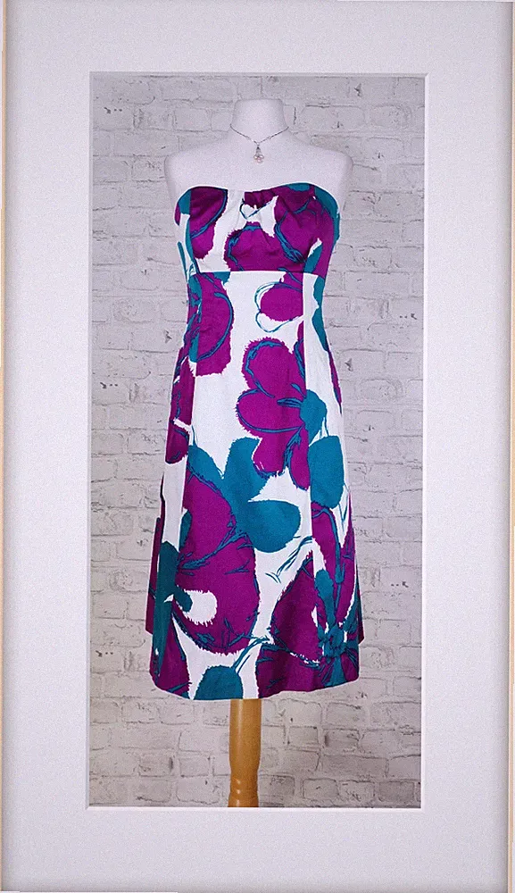 Coast Damen schulterfrei Kleid lila Halskette Gratis elegant Größe UK12 703-5258