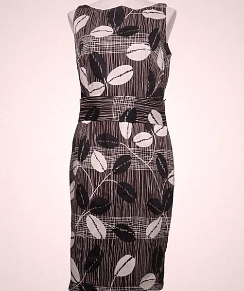 coast etuikleid blatt print 12 (40) sixties style boho blogger busine