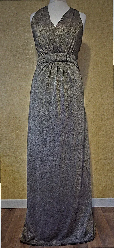 Coast Gold Sparkle Maxikleid Gr. 16 lang Abend griechisch Party Hochzeit Gast