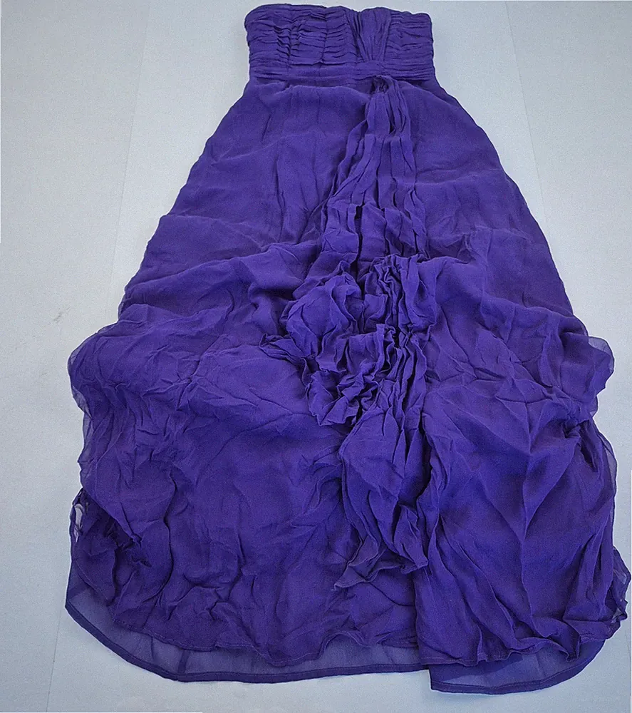COAST Kleid 8 Lila Damen Midi Trägerlos 100% Seide