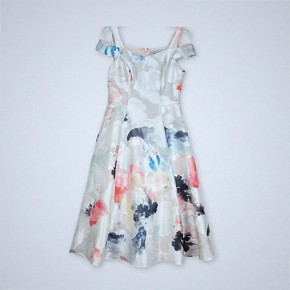 Coast Kleid Damen Gr. 36 weiß Sommerkleid Elegant florales Design top Zustand