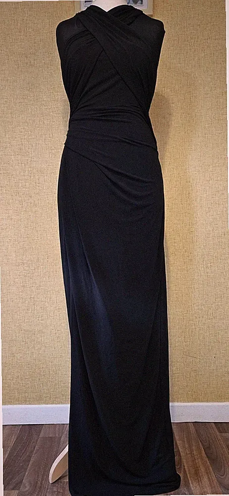 Coast Kleid Gr. 12 £100 schwarz Party Maxi griechischer Abend lang Hochzeit Gast Abschlussball