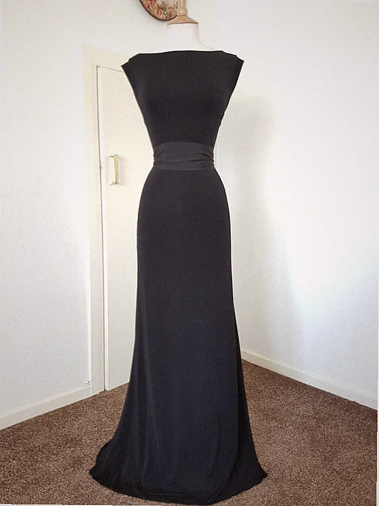 Coast Kleid Gr. 12 schwarz Kutte Maxi lang Abend griechisch Abschlussball Party Hochzeit Gast
