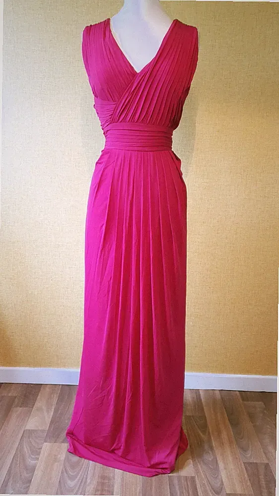 Coast Kleid Gr. 14 Rosa Maxi Abend Lang Hochzeit Gast Griechisch