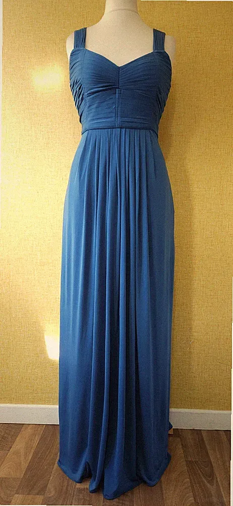 Coast Kleid Gr. 16 blau Party Maxi Abend lang Hochzeit Gast Abschlussball griechische Kreuzfahrt