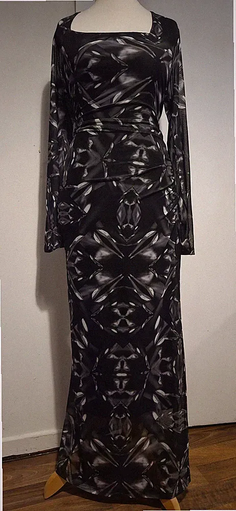 COAST Kleid Gr. 18 schwarz Party Maxi griechischer Abend Midi lang Hochzeit Gast Abschlussball