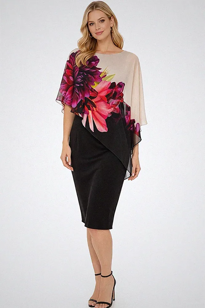 Coast Kleid Größe 12 Overlay Bleistift gerade Anlass Hochzeit Gast Renntage