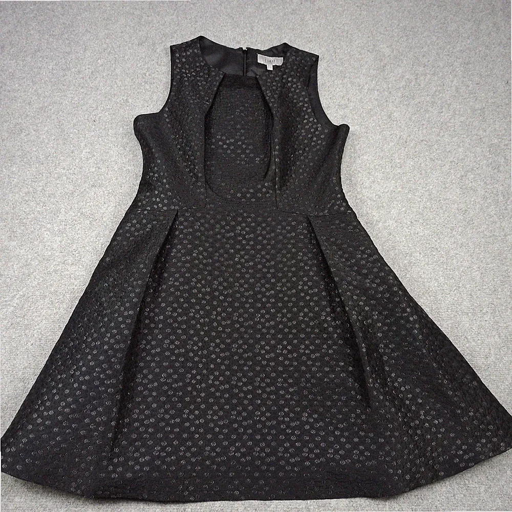 Coast Kleid UK 14 DE 40 US 10 Schwarz Gefüttert Reißverschluss Ärmellos Größe L