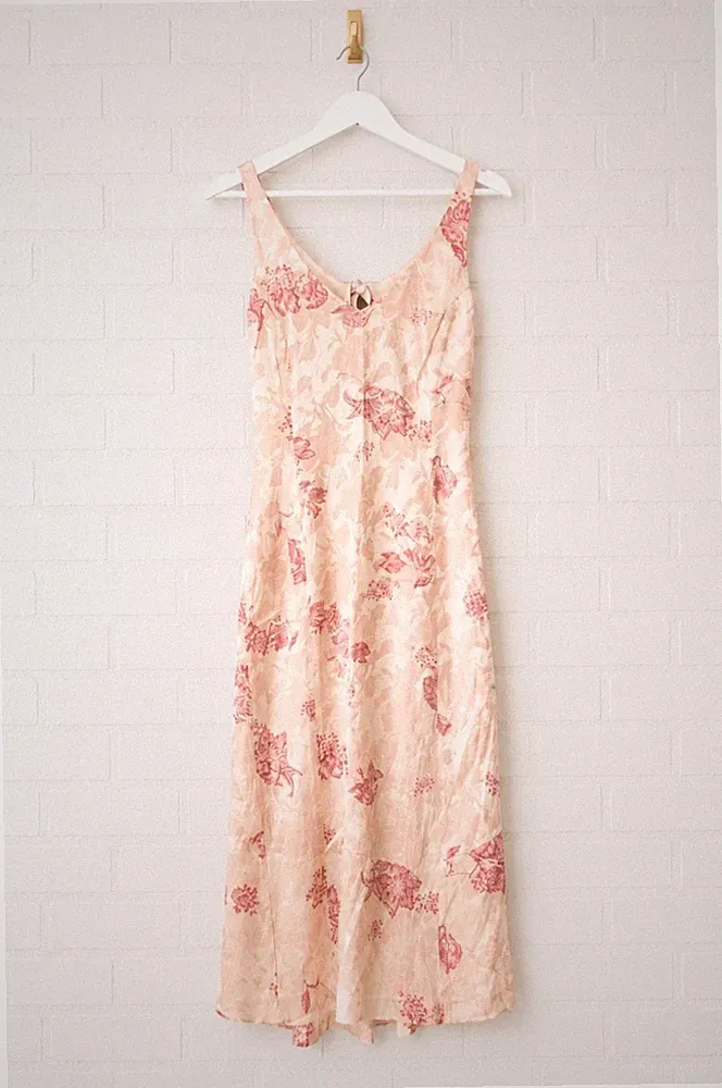 Coast Pink Floral Jacquard Midi Dress UK 8 Wedding Guest Races Occasion