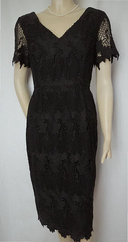 Cocktailkleid 36 38 schwarz Hochzeit Spitze festlich Theater Chor Monsoon Kleid