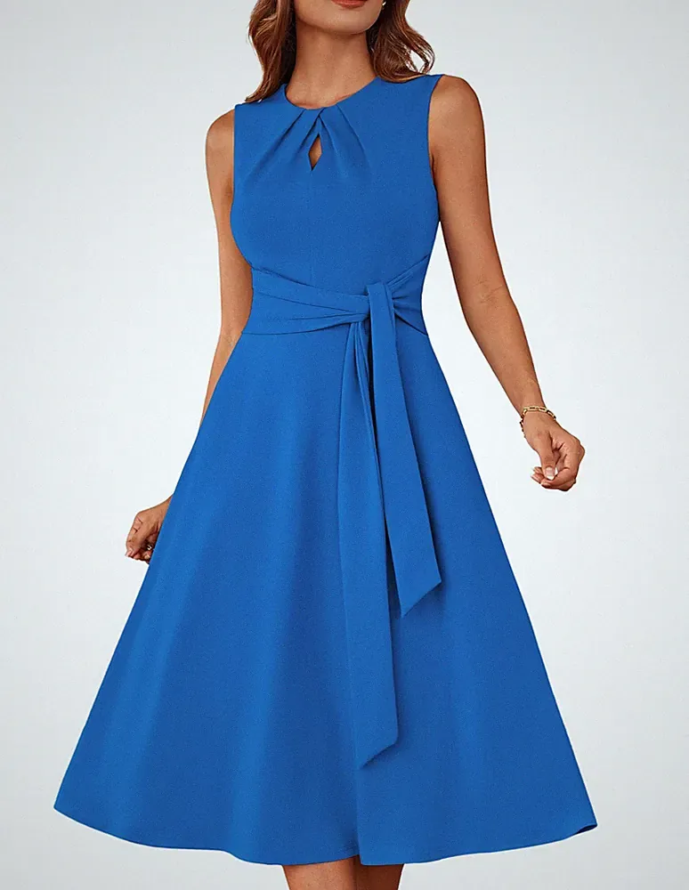 Cocktailkleid Hochzeitsgast Damen Midi Abendkleid Elegant
