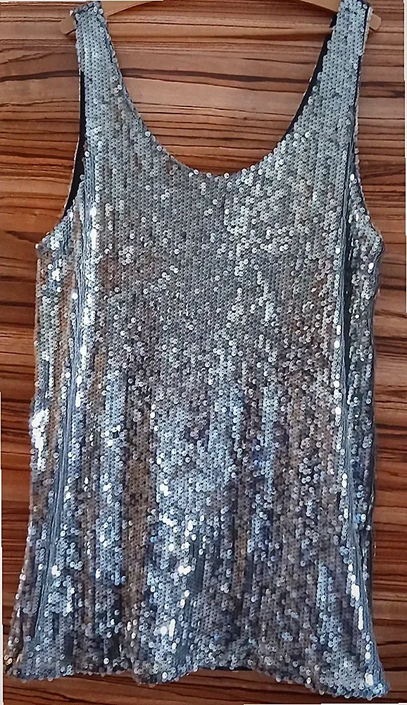 Cocktailkleid, Holly Dress Graphite All-Over Pailletten Look, A-Linie