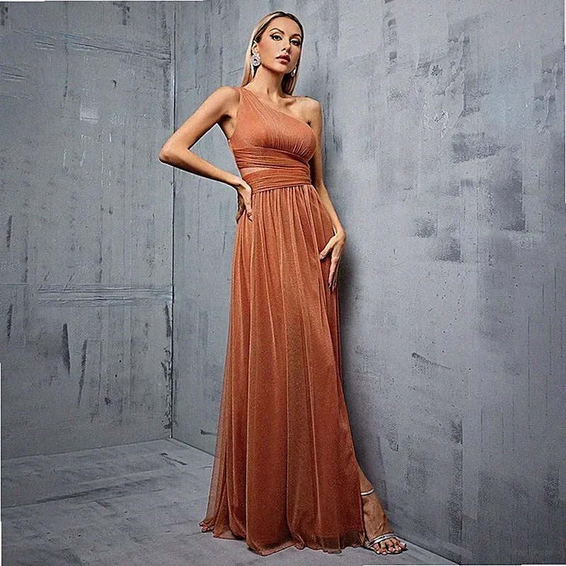 Orange Cocktailkleid