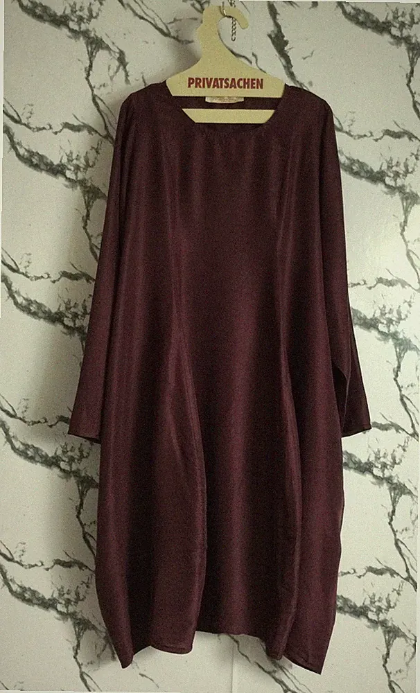 cocon.commerz PRIVATSACHEN KATRINASK Kleid aus SCHATZSEIDE in weinrot Größe 2