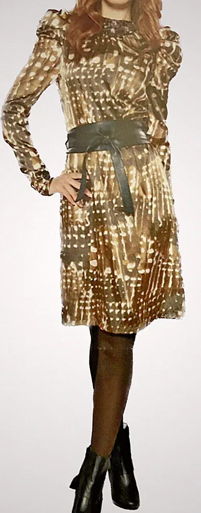Cognac-schwarzes Kleid von APART, Größe 38, Zustand: Sehr gut