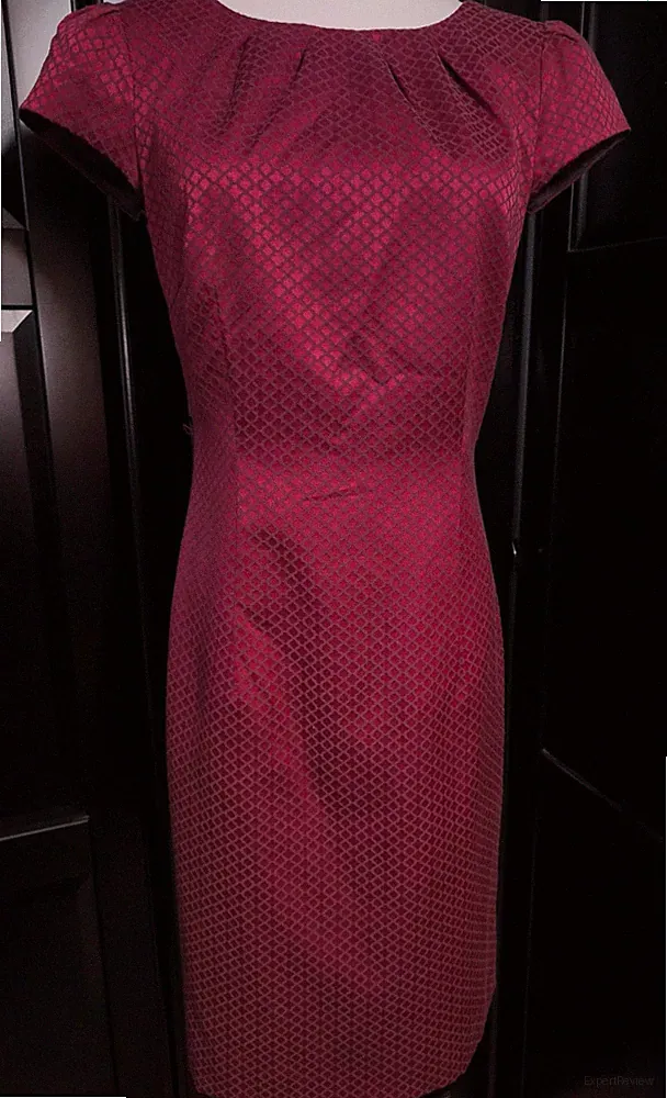 COMMA Damen Etui Kleid Gr. 34, in Weinrot, Baumwollmischung, NEU!