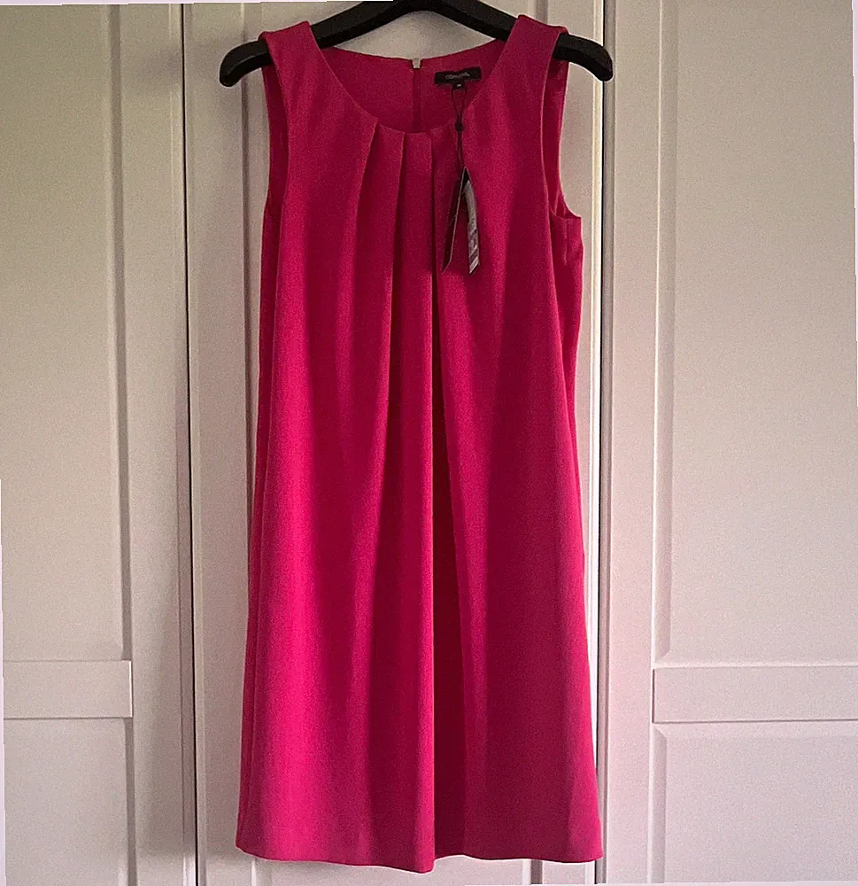 comma Damen Etuikleid rosa Gr. 36 ärmellos knielang Rundhals Reißverschluss