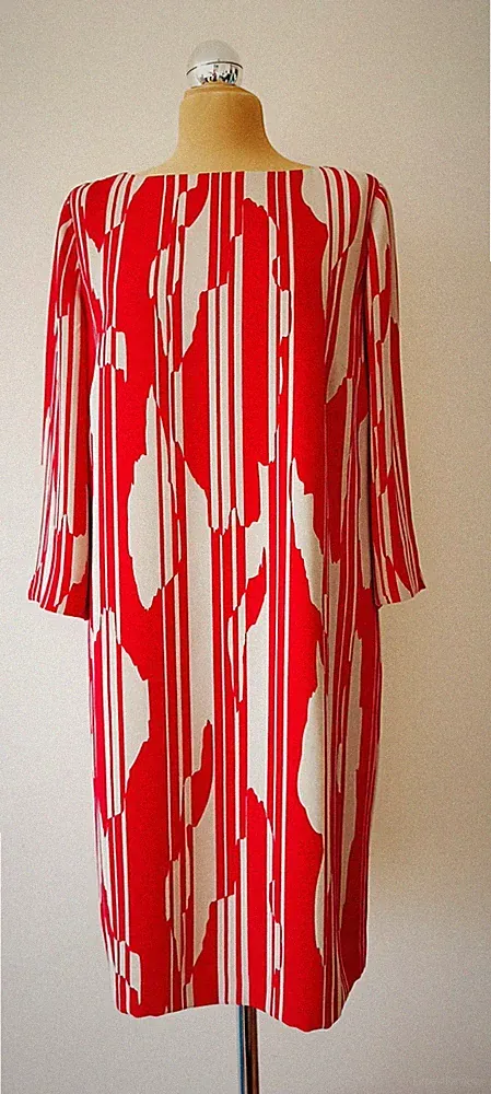 Comma ,elegante kleid 40, Etuikleid,Knielang,3/4Arm, Business,Party,RV,Rot,Beige