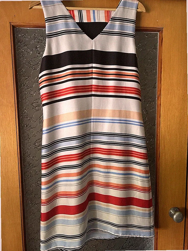 Comma Kleid Etuikleid Gestreift Gr 36