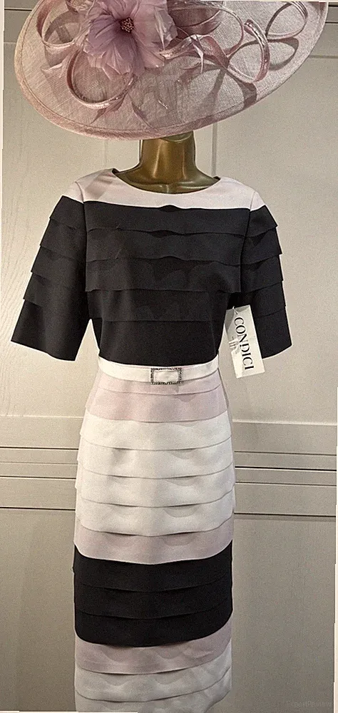 Condici UK 10 Multi Kleid Hochzeit Brautmutter Bräutigam Gast Rennen Party Event