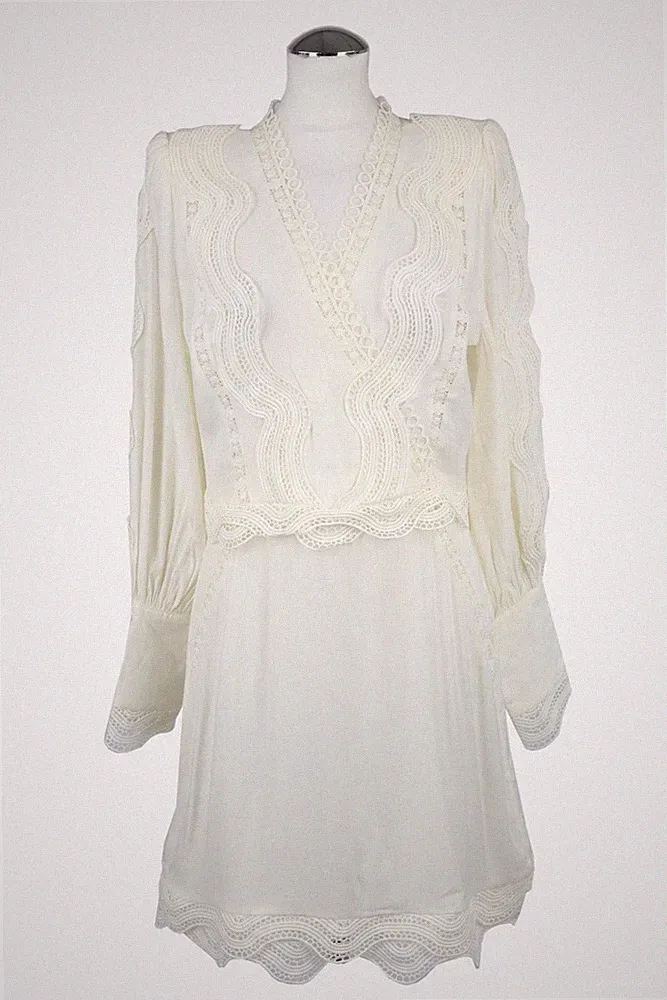 Copenhagen Muse Damen Kleid Gr. 34 (XS) Creme Kleid A-Linie Dress