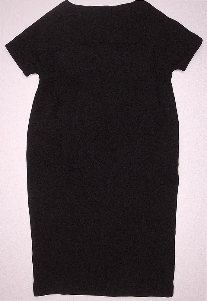 COS Damen Etuikleid schwarz knielang Stretch M
