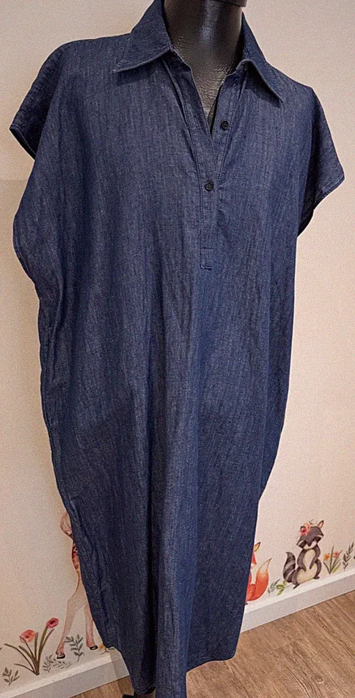COS----Kleid----Jeanslook---Gr. 42---blau---lang---lässig