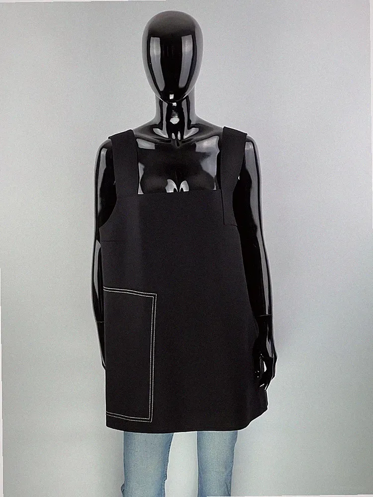 COS kurzes Kleid schwarz Wolle Kaschmir ärmellos Größe EUR 44