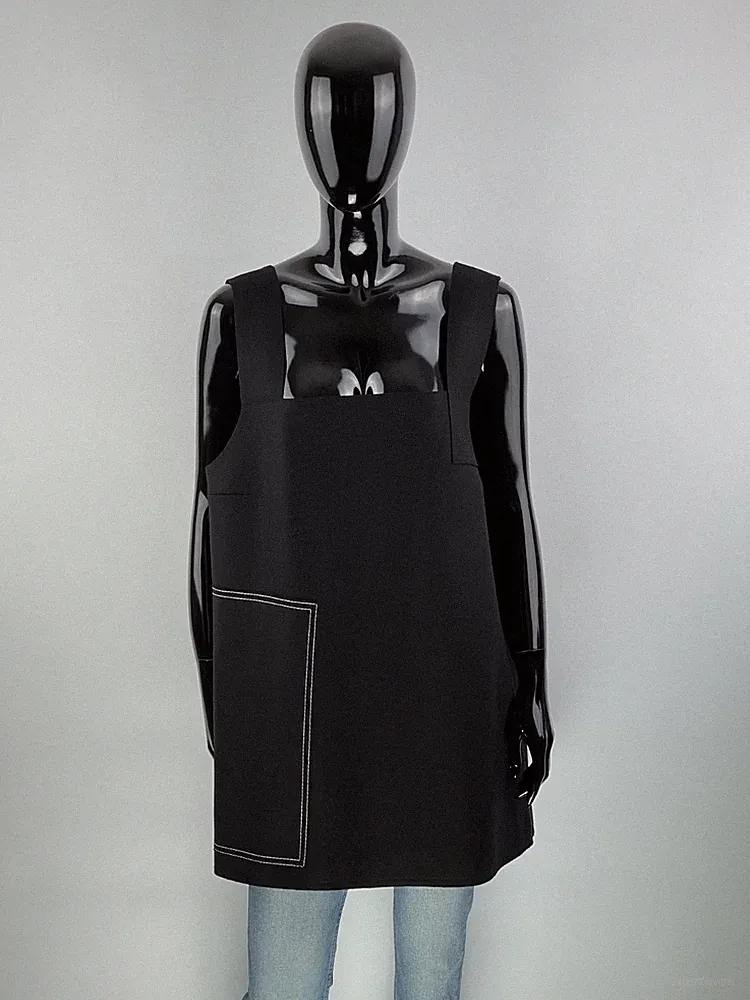 COS kurzes Kleid schwarz Wolle Kaschmir ärmellos Größe EUR 44